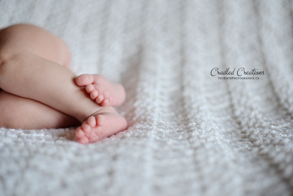 Newborn baby toes