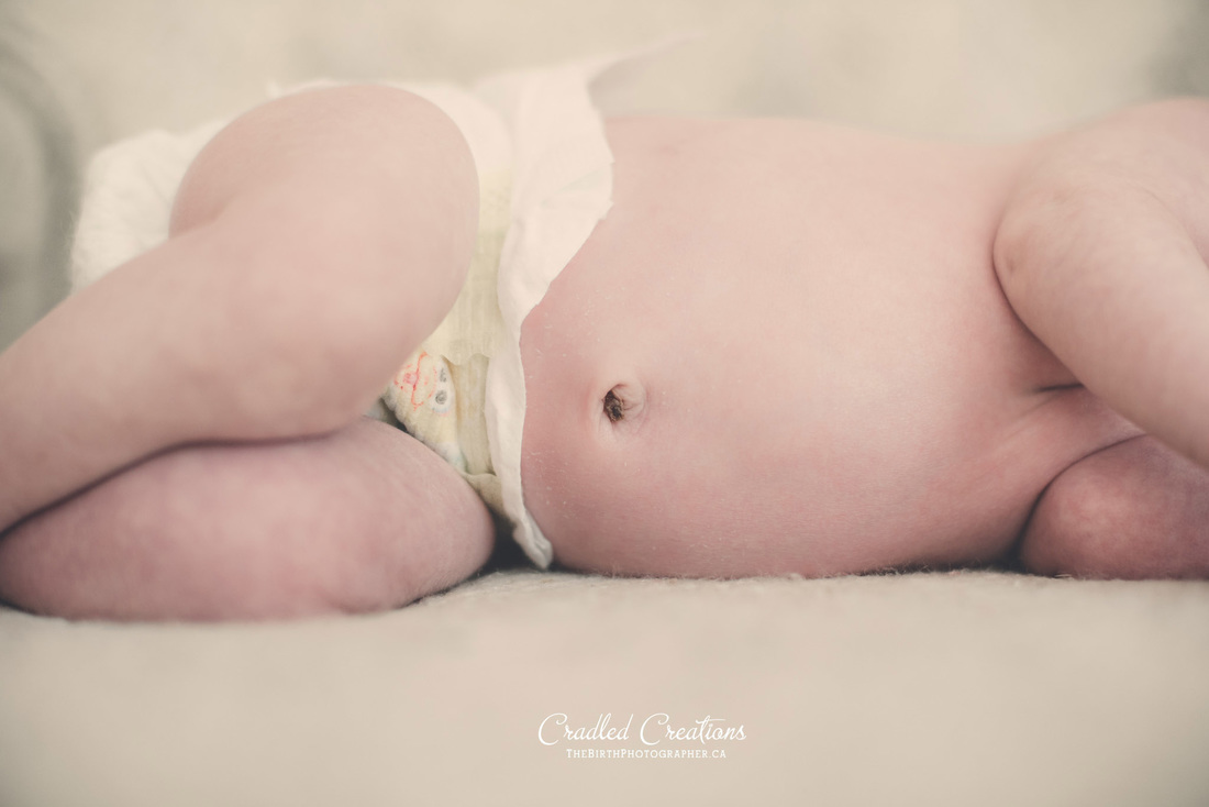 Cute baby belly