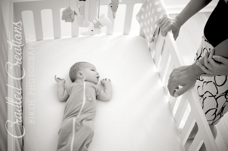 baby in nursery, crib, newborn, 
