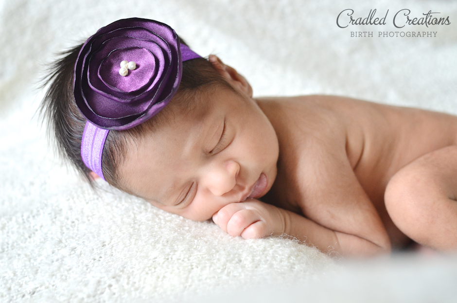 newborn purple